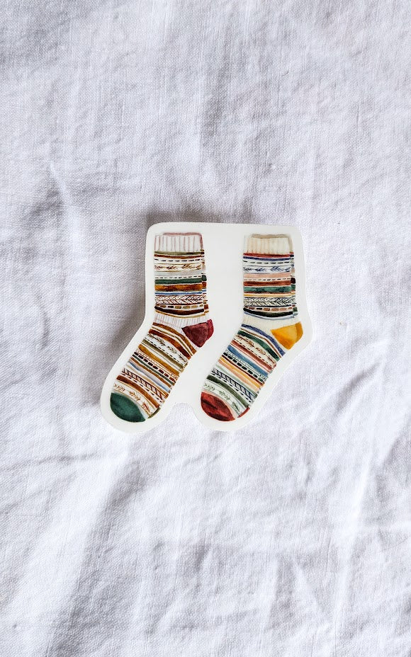 Cozy Vibes Socks Vinyl Waterproof Sticker