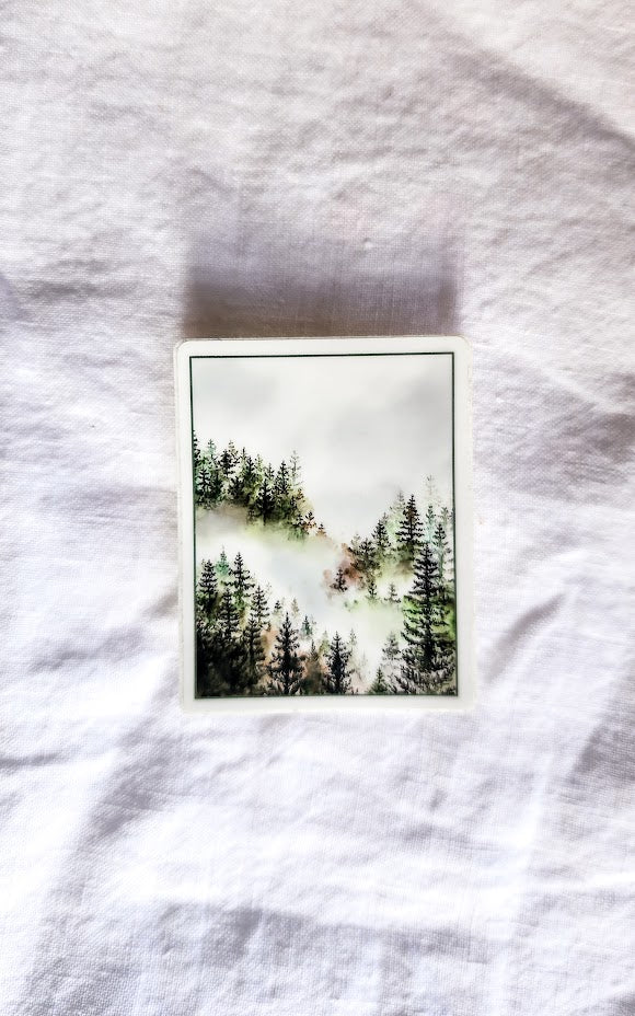 Misty Forest: Vinyl Waterproof Sticker