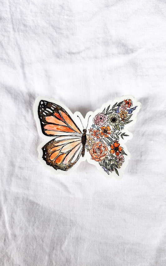 Botanical Butterfly: Vinyl Waterproof Sticker *Best Seller*