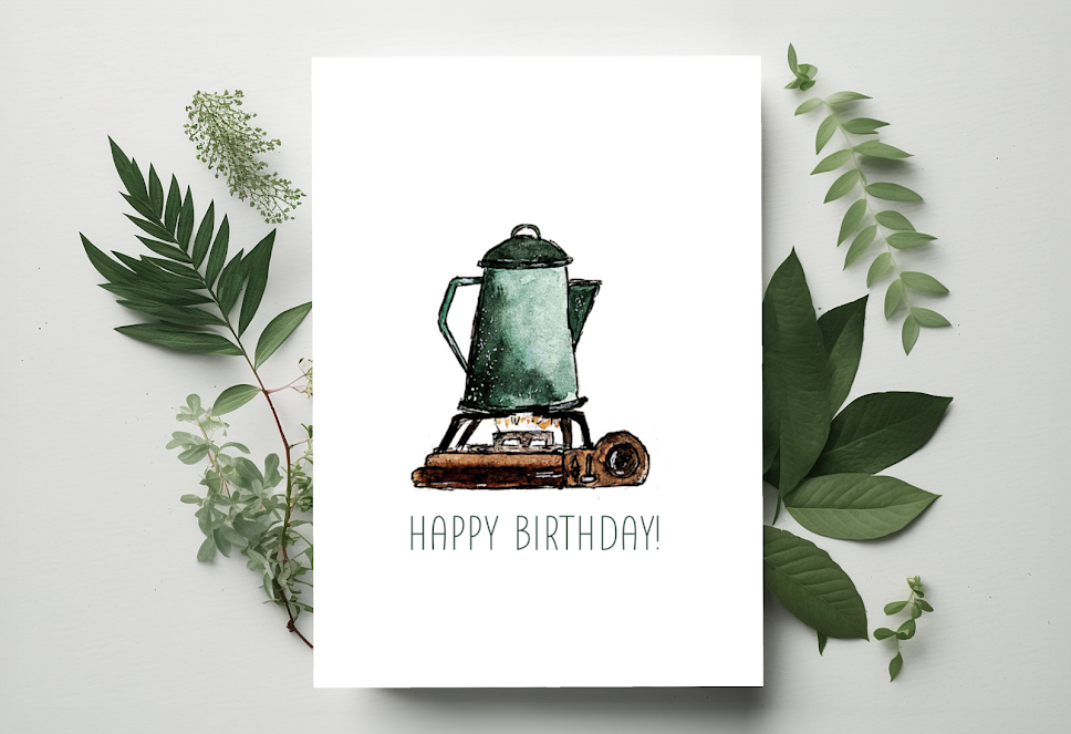 Camping Kettle: Birthday Card