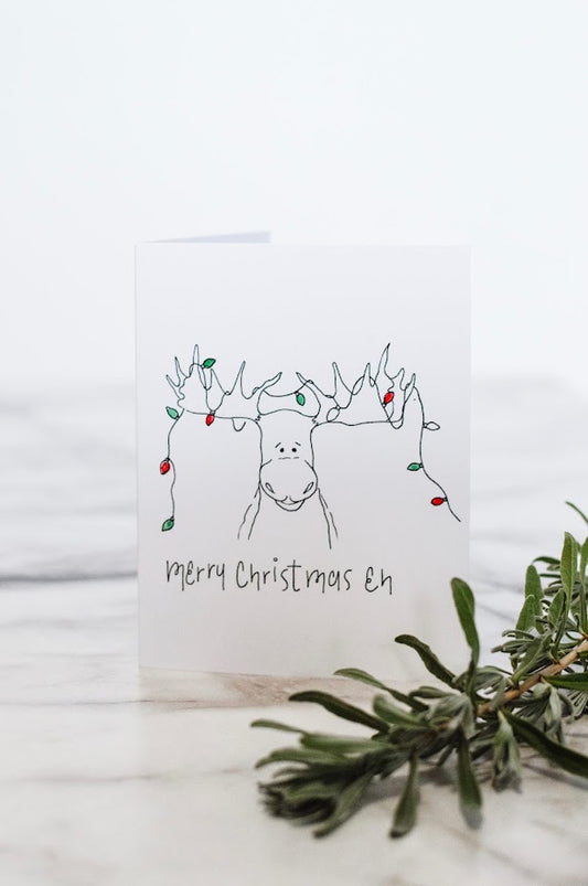 Merry Christmas Eh' Christmas Moose Card