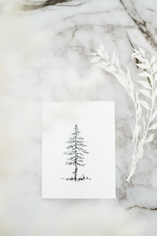 Winter Pine Greeting Card