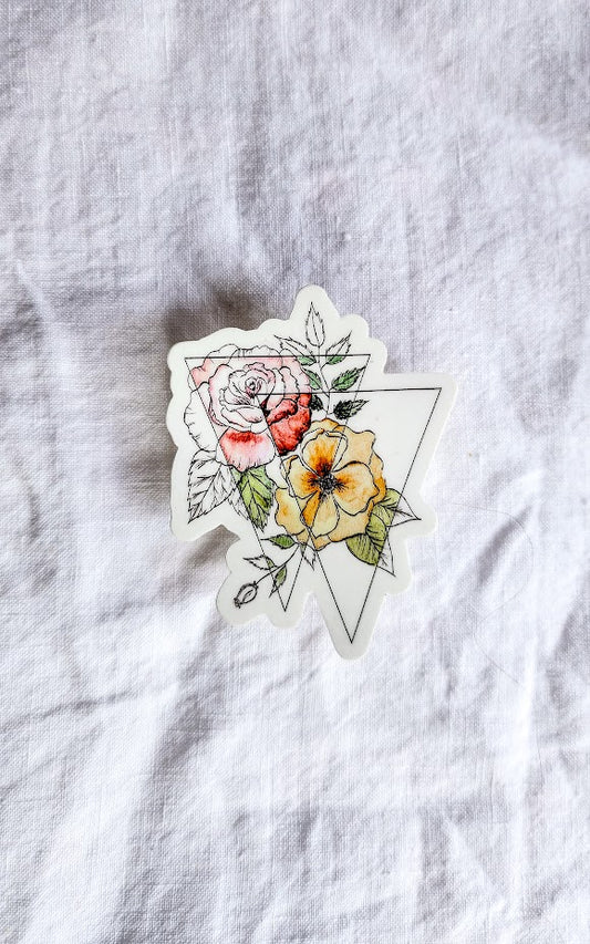 Geometric Florals: Vinyl Waterproof Sticker