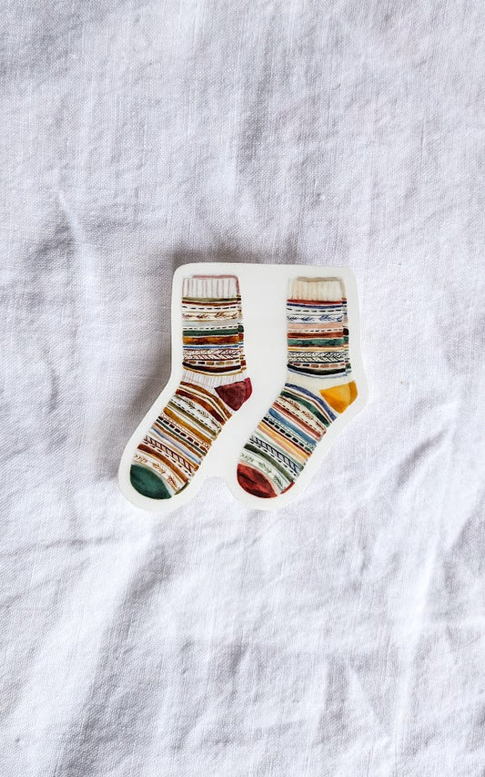 Cozy Vibes Socks Vinyl Waterproof Sticker