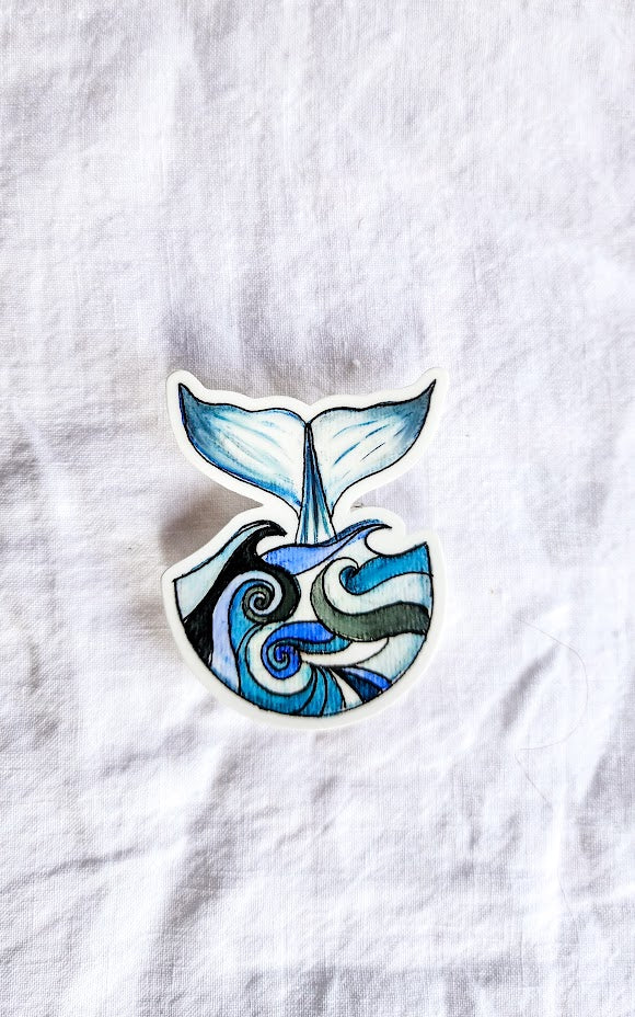 Whale Tail: Vinyl Waterproof Sticker
