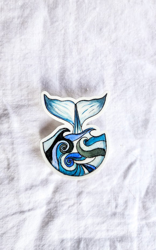 Whale Tail: Vinyl Waterproof Sticker