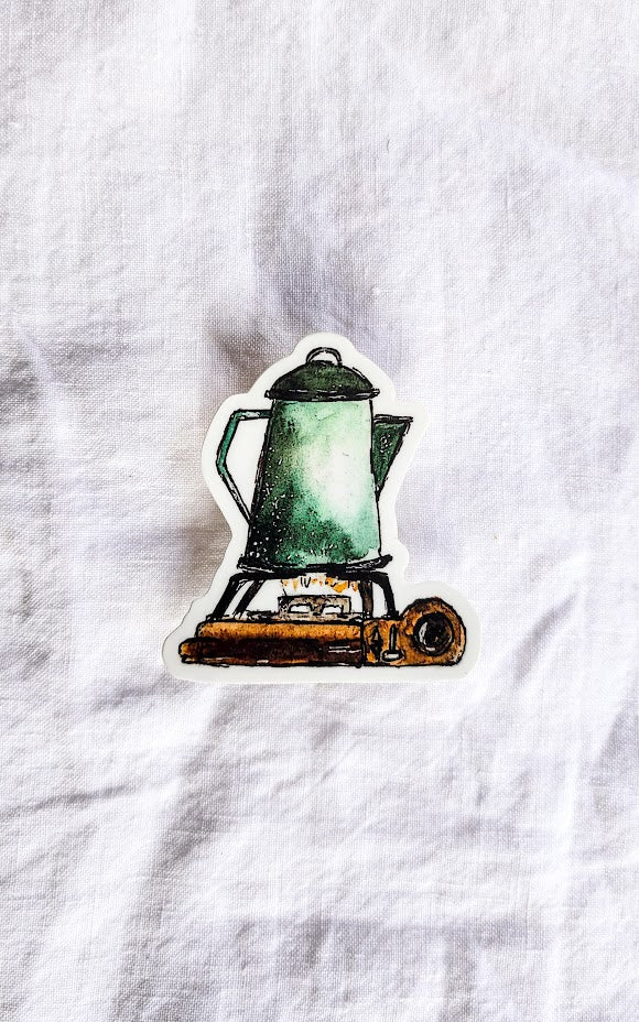Camping Kettle: Vinyl Waterproof Sticker