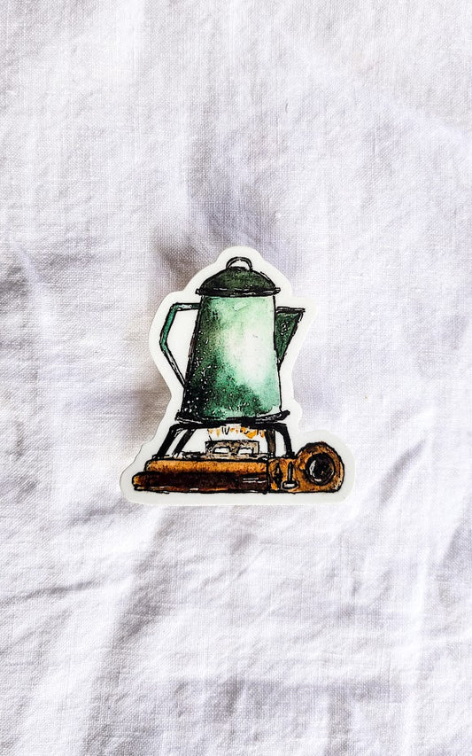 Camping Kettle: Vinyl Waterproof Sticker