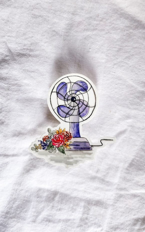 Retro Fan: Vinyl Waterproof Sticker